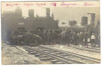 Postkarte mit: Züge - Unfall in Langnau 1916 ; RAR